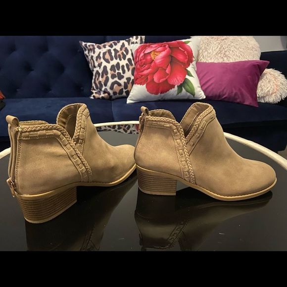 Tan Suede Booties - Picture 7 of 8